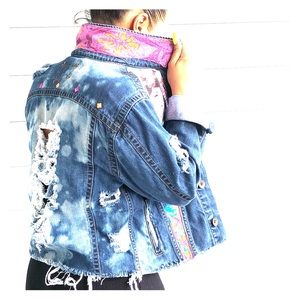 Distressed Upcycled DKNY Designer Denim by Me